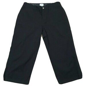 Chico's ~Women's Size 0 (S)~Black Casual Capri Pants Cotton Blend.